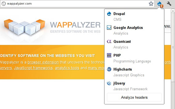 Wappalyzer For Firefox